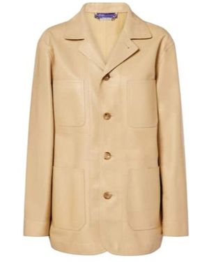 Ralph Lauren Minimal Sheepskin Coat - Natural
