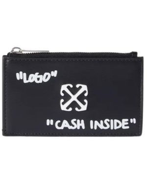 Off-White c/o Virgil Abloh Jitney Quote Zipped Card Holder - Black