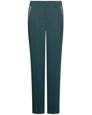 Marella Straight-Fit Envers Satin Trousers - Green