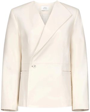 Loulou de Saison Paoli Asymmetric Leather Jacket - Natural