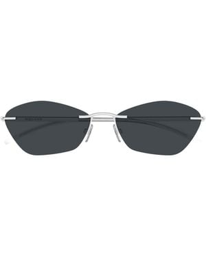 McQueen Eyewear Irregular Frame Sunglasses - White