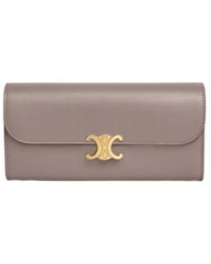 Celine Large Wallet Triomphe - Gray