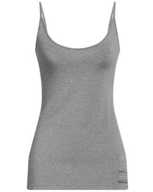 Burberry Solid Colour Sleeveless T-Shirt - Grey