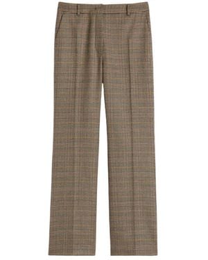 Weekend by Maxmara Checked Tailored Trousers - Grey