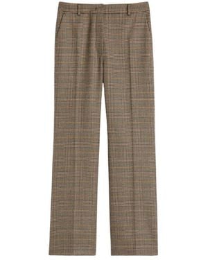 Weekend by Maxmara Checked Tailored Pants - Gray
