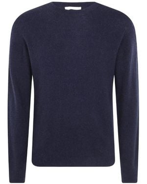 Nuur Fine-Knit Crew-Neck Jumper - Blue