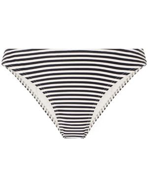 Nili Lotan Striped Bikini Briefs - White