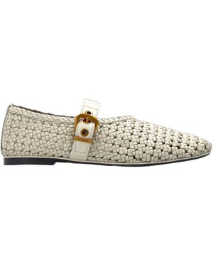 AllSaints Round-Toe Flat Shoes - White