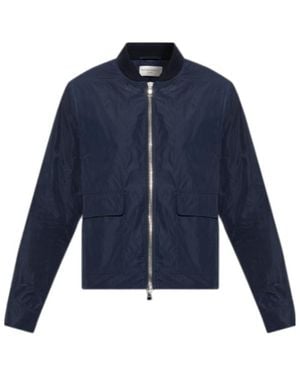 Officine Generale Nathane Zip-Up Bomber Jacket - Blue