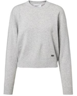 Victoria Beckham Solidcolor Crew Neck Sweatshirt - Gray