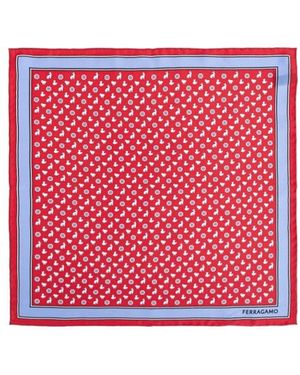 Ferragamo Ferragamo Paisley Print Pocket Square - Red