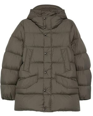 Woolrich Hooded Quilted Down Jacket - Green