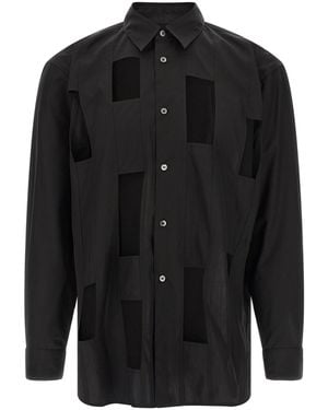 Comme des Garçons Comme Des Garçons Homme Plus Geometric Cut-Out Oversized Shirt - Black