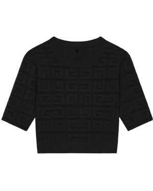 Givenchy Logo Detailed Cropped T-Shirt - Black