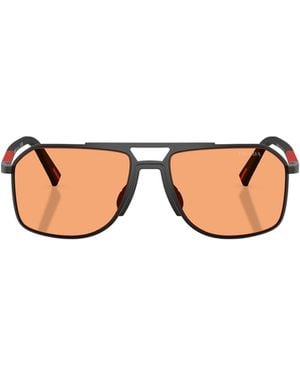 Prada Linea Rossa Prada Eyewear Linea Rossa Pilot Frame Sunglasses - Multicolor