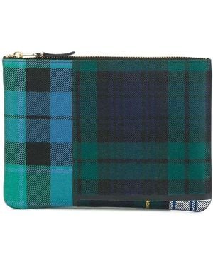 Comme des Garçons Tartan Canvas Clutch Bag - Green
