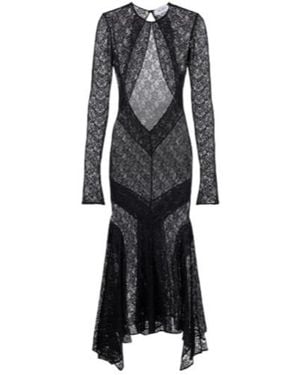 The Attico Floral Lace Cocktail Dress - Black