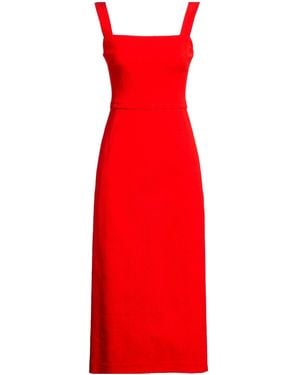 Tory Burch Slim Square Neck Dress - Red