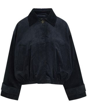 Rohe Solid Color Corduroy Jacket - Blue