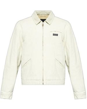 AllSaints Korey Borg Zip Jacket - White