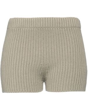 Max Mara Minimalist Solid Color Knit Shorts - Gray