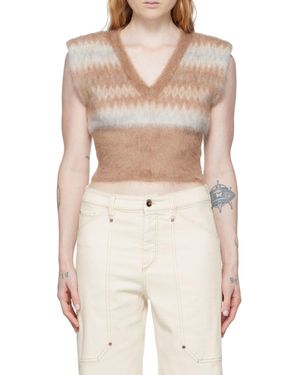Brunello Cucinelli Sleeveless Knitted Pullover - Natural
