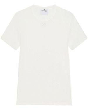 Courreges Courrèges Logo Crew Neck T-Shirt - White