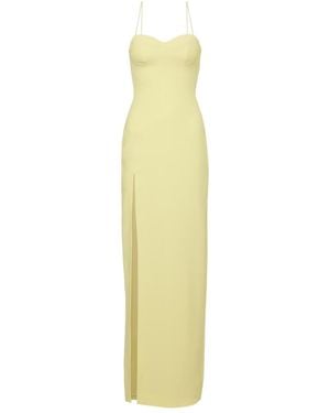 David Koma Side-Slit Corset Gown - Yellow