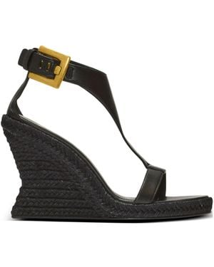 Balmain Anthem Wedge Espadrilles - Black