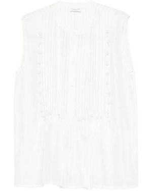P.A.R.O.S.H. Sadio Button-Embellished Blouse - White