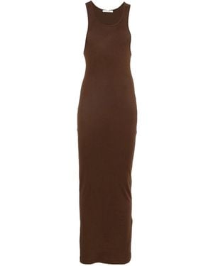 Entire studios Midi Muscle Sleeveless Tank Dress - Brown