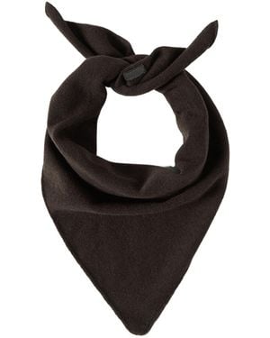 Brunello Cucinelli Cashmere Foulard With Monili - Black