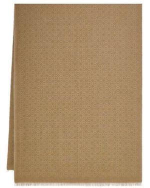 Ferragamo Logo Embellished Stole - Natural
