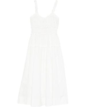 Doen Scoop Neck Marianne Midi Dress - White