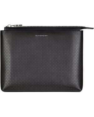 Givenchy Logo Detailed Zipped Travel Pouch - Black