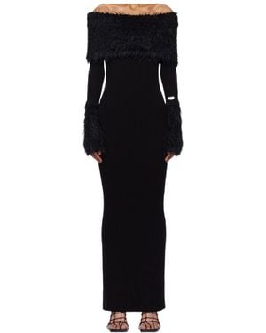 Jean Paul Gaultier Ribbed Maxi Dress - Black