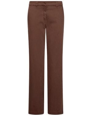 Marella Straight-Leg Casual Trousers - Brown