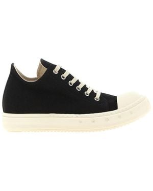 Rick Owens Hole Detail Low-Top Trainers - Black