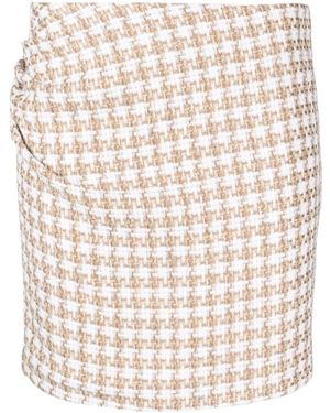 IRO Gathered-Detail Tweed Skirt - Natural