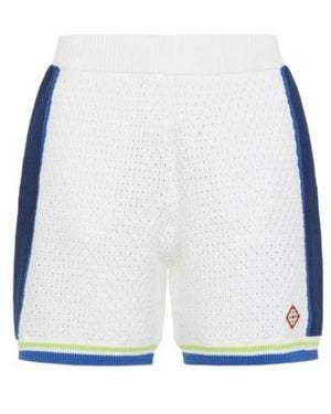 CASABLANCA Openwork Knit Shorts - Blue