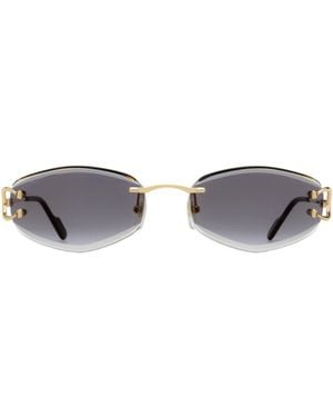 Cartier Geometric Frame Sunglasses - White