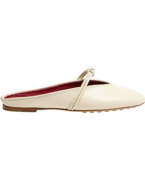 Bottega Veneta Round-Toe Mules - White