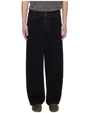 Song For The Mute Casual Trousers With Belt Loops - Black