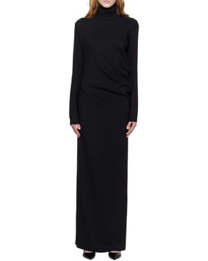 TOTEME Twist Long-Sleeve Maxi Dress - Black