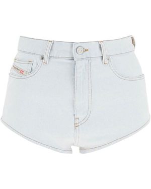 DIESEL High-Waist Denim Shorts - Blue