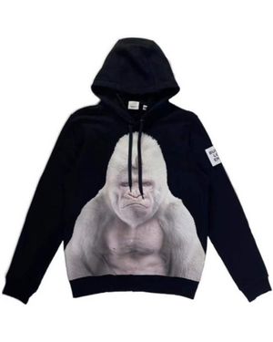 Burberry Monkey Pattern Hooded Hooded Hoodie - Blue