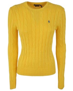 Polo Ralph Lauren Pony Embroidered Crewneck Jumper - Yellow
