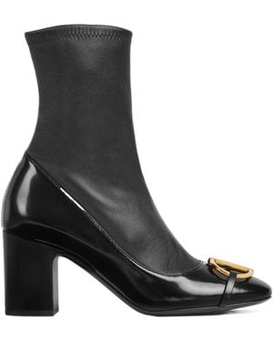 Gucci Ankle Boot With Half Horsebit - Black