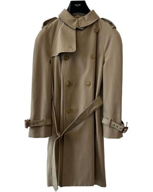 Celine Long-Sleeved Coat - Green