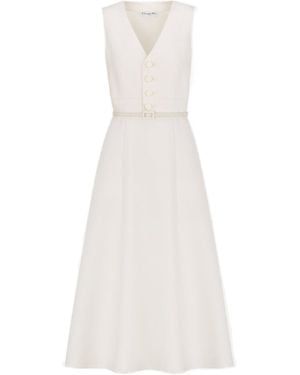 Dior Flared Mid-Length Dress in Black | Lyst